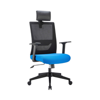 Chaise de bureau exécutive pivotante à dossier haut de qualité supérieure Foshan, ergonomique, réglable, en maille, avec vérin à gaz chromé, base en plastique, luxe, OEM
