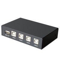 Boîtier commutateur USB 4 ports pour partage d'imprimante et de scanner, adaptateur hub USB 2 ports pour partage d'impression