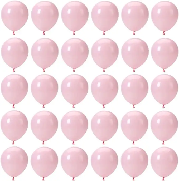 Balon pesta Pastel merah muda 5 inci balon lateks merah muda Macaron Mini 100 buah untuk dekorasi ulang tahun pernikahan Baby Shower