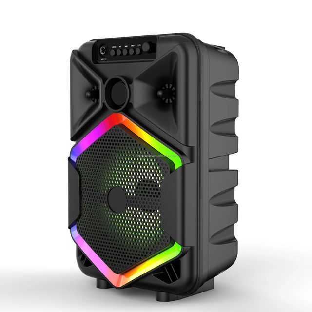 Wireless USB RGB LED Family Party High Power Home Disco Sound Bar for Karaoke Speaker with Microphone