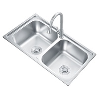 Direct de l'usine grand évier de cuisine YD-7843c taille personnalisée bol unique avec un trou sans robinet conception de pressage à double arc