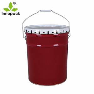 Secchio di Latta Rotondo da 20 Litri con Coperchio <span class=keywords><strong>in</strong></span> Metallo, Secchio Metallico da 5 Galloni 19L per Vernice e Lacca per <span class=keywords><strong>Legno</strong></span> - Product Image 6