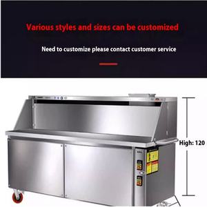 Ticari mobil ızgara kamyon dumansız barbekü durak gece pazarı doğal gaz pişirme paslanmaz çelik durak arındırıcı duman - Product Image 3