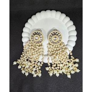 Pendientes de lujo Royal Peacock, conjunto kundan de Jhumky, joyería tradicional nupcial para boda. - Product Image 1