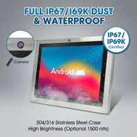 INNODA PC encastré en acier inoxydable de 15 pouces avec écran tactile capacitif Android pour PC encastré de type industriel