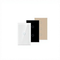 Interrupteur intelligent Zigbee 3.0 10A standard thaïlandais avec panneau en verre, compatible avec la commande vocale Alexa pour une utilisation à distance via application, sans fil de neutre