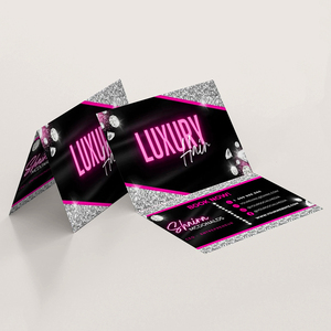 Cartes de remerciement personnalisées de luxe pliées avec paillettes pour petites entreprises, inserts d'emballage avec logo et <span class=keywords><strong>code</strong></span> promotionnel - Product Image 6