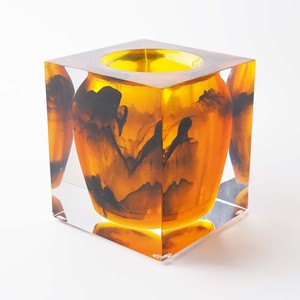Acrylic <b>Vase</b> Rectangle Handmade Polished Home Decoration <b>Mini</b> Flower Arrangement Desktop Ornament - Product Image 3