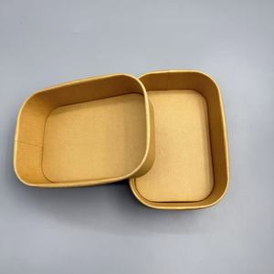 Bol en papier kraft jetable, assiettes en papier personnalisées avec logo pour bol alimentaire - Product Image 4