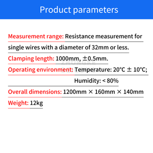 Pont numérique de 1000 mm, fixation en métal, résistance de fil métallique, pour testeur de résistance de fil métallique - Product Image 6