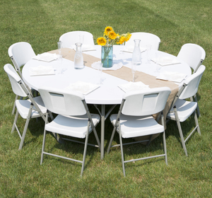 <span class=keywords><strong>Mesa</strong></span> Redonda <span class=keywords><strong>Plegable</strong></span> de Plástico Blanca para Banquetes de Boda al Aire Libre, <span class=keywords><strong>6</strong></span> Pies, 72 Pulgadas, para 10 <span class=keywords><strong>Personas</strong></span> - Product Image 1