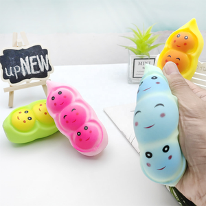 <b>Squishy</b> Stress Relief Toy TPR Pea Pod Squeeze Fidget Toy Eco-Friendly Funny Educational Decompression Kawaii Custom 14 Years - Product Image 5