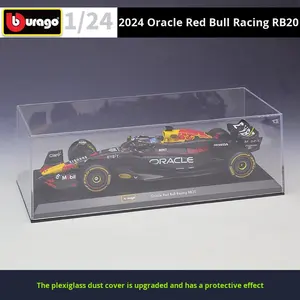 Bburago 1:24 Voiture de course F1 Red Bull RB20 Max Vastanton Mercedess W15E Sf-23 Modèle de voiture en alliage de simulation avec casque et boîte de couleur - Product Image 3