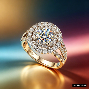 Bague de mariage personnalisée en or massif S925/10K/14K/18K avec diamant rond brillant de 1,0 carat cultivé en laboratoire, qualité VVS-VS - Product Image 2