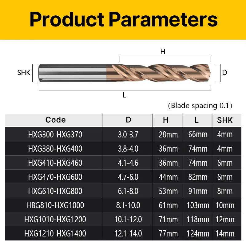 Huhao Innen kühl bohrer Extended Tungsten Steel Fixed Shank Center mit Innen loch Voll hartmetall Twists Drill Tool HXB