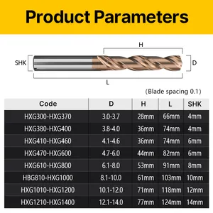 Huhao Internal Cooling Drill Bit Extended Tungsten Steel Fixed Shank Center With Inner Hole Solid Carbide Twists Drill Tool HXB