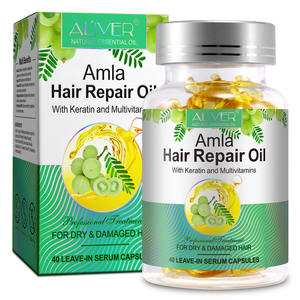 עליבר טיפוח שיער אורגני אמלה שמן אתרי שמן לתיקון שיער קפסולות סרום להשאיר בצמיחת שיער עם מולטי ויטמינים קרטין - Product Image 1