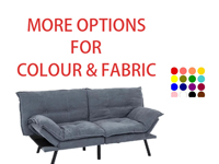 Sofá cama Nisco moderno gris con futón doble, respaldo dividido convertible con patas de metal, diseño plegable para uso en la sala de estar