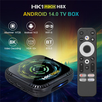 HK1 RBOX H8X Octa Core Android 14 TV BOX 4G 32G 64G Allwinner H728 8K Wifi6 Lecteur Multimédia Intelligent Décodeur TV