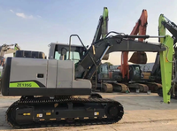 Excavatrice sur chenilles hydraulique ZE135GA de 13,5 tonnes, 0,6 m³, pour travaux de construction moyens, avec attache rapide, brise-roche hydraulique et grappin à bois.