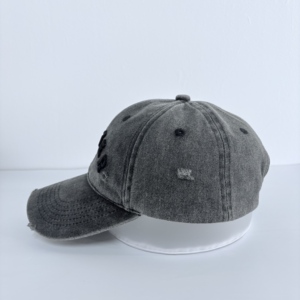 Casquettes de baseball vintage de haute qualité, effet vieilli et déchiré, en coton doux, style « Dad Hat », avec logo personnalisé pour hommes et femmes - Product Image 2