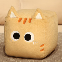 Coussin de fenêtre en forme de chat en tofu, dessin animé, pour canapé, jouet en peluche animal, cadeau pour fille et enfant