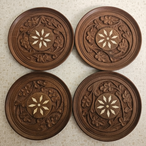 Ensemble de dessous-de-verre en bois de luxe, adapté aux maisons haut de gamme et aux thèmes de décoration exclusifs - Product Image 1