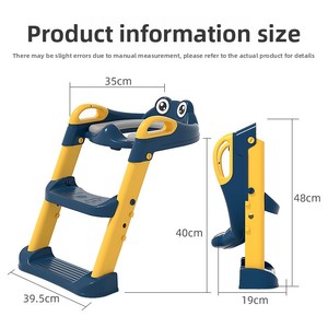 Escalera Auxiliar <span class=keywords><strong>de</strong></span> Plástico para Inodoro con Diseño <span class=keywords><strong>de</strong></span> Dibujos Animados, Anillo <span class=keywords><strong>de</strong></span> Seguridad para Inodoro Infantil, <span class=keywords><strong>Asiento</strong></span> Plegable para Bebés con Cojín <span class=keywords><strong>de</strong></span> PU/PVC - Product Image 4