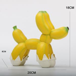Bestseller cane palloncino in resina e cane Banana Cross-Border animale astratto ornamento per interni decorazione per la casa miglioramento - Product Image 2
