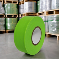 Ruban de signalisation néon vert fluorescent haute visibilité, résistant aux UV et à la décoloration, pour la fabrication de drapeaux - Articles d'exportation en stock