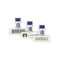 Scellé de compteur en plastique YTMS011, capuchon bleu, numéroté, inviolable, pour compteurs électriques, d'eau et de gaz, logo personnalisé