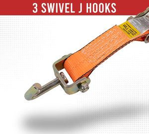 Sangles d'arrimage à rachet 2 pouces X 10 pieds Transporteur de marchandises Auto Transport <span class=keywords><strong>Remorque</strong></span> <span class=keywords><strong>Voiture</strong></span> <span class=keywords><strong>Sangle</strong></span> d'arrimage - Product Image 5