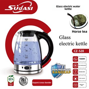 <span class=keywords><strong>Hervidor</strong></span> eléctrico Lianjiang de vidrio de borosilicato con luz azul de 1,8 l, <span class=keywords><strong>hervidor</strong></span> eléctrico doméstico transfronterizo con pantalla LED de alta potencia de 1500W - Product Image 3