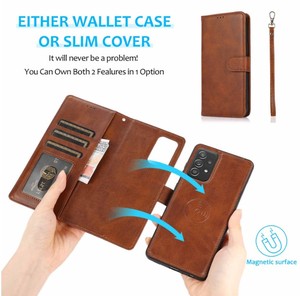 Étui en cuir détachable 2 en 1 pour Samsung Galaxy NOTE 20 Ultra NOTE10 Plus 9 A11 M11 A21 <span class=keywords><strong>A41</strong></span>, <span class=keywords><strong>coque</strong></span> <span class=keywords><strong>de</strong></span> téléphone magnétique - Product Image 1