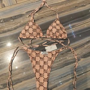 Trajes de Baño al por Mayor Sencillos, Nuevos, Retro, Personalizados, a la Moda, con Foto, Halter y Bikinis con Cordones - Product Image 3