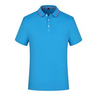 T-shirt d'été slim basique 100% coton pour hommes à manches courtes et décontracté pour polo de couleur unie-Basic Essentials