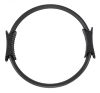 Anillo de Pilates Personalizado al por Mayor, Marco de Fibra de Vidrio de Alta Elasticidad, Círculo de Fitness Antideslizante Negro para Yoga y Pilates