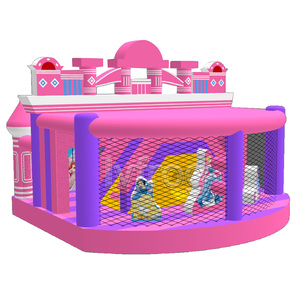 Bán buôn thương mại cấp màu hồng công chúa <span class=keywords><strong>Bouncer</strong></span> nhảy lâu đài bouncy Combo bơm hơi khổng lồ nhà cho cô gái - Product Image 3