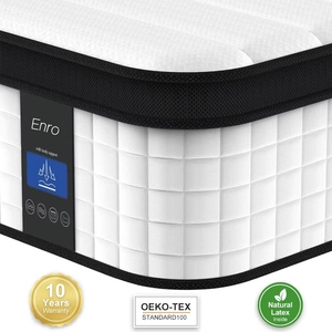 Colchón Híbrido de Espuma y Látex Natural, Suavidad Media, Transpirable, Ortopédico, Envasado al Vacío en Caja, para Cama ER-BW - Product Image 1