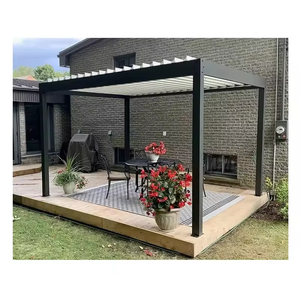 OEM Diseño Exterior Jardín Patio Terraza Techo Impermeable Motorizado Eléctrico Ajustable Balcón Bioclimático Louvered Aluminio - Product Image 2