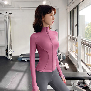 <span class=keywords><strong>Veste</strong></span> de <span class=keywords><strong>Sport</strong></span> et Fitness Zippée pour Femmes en Gros, Douce pour la Peau, Coupe-Vent, Séchage Rapide et Respirante, pour la Gym et le Yoga - Product Image 5