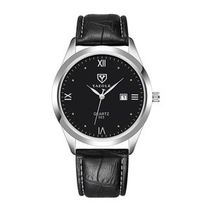 Montre à quartz YAZOLE <span class=keywords><strong>D</strong></span> 553 pour hommes <span class=keywords><strong>d</strong></span>'affaires avec date et jour, étanche, calendrier, fabrication 2025, fabricant de montres-bracelets personnalisées - Product Image 3