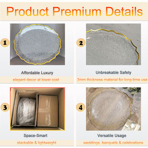 <span class=keywords><strong>Platos</strong></span> Base Decorativos para Boda, Color Lavanda, 13 Pulgadas, <span class=keywords><strong>Platos</strong></span> <span class=keywords><strong>de</strong></span> <span class=keywords><strong>Melamina</strong></span> Rojos Vintage para Decoración <span class=keywords><strong>de</strong></span> Bodas - Product Image 3