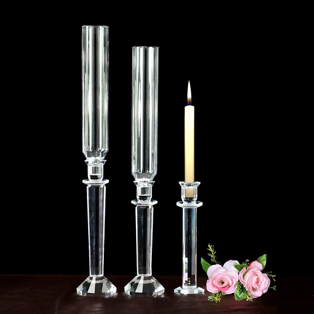 MH-Z054 vendita Calda favori di Nozze di cristallo di vetro decorazione Piccolo supporto di candela
