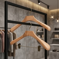 Porte-manteau multifonctionnel moderne en bois de hêtre naturel de luxe, écologique, à un seul niveau, avec ou sans pince, pour la vente en gros