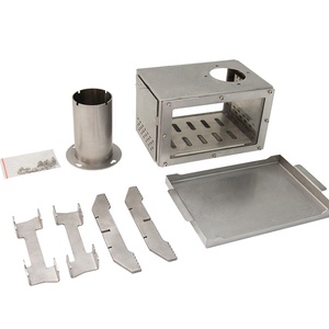 Poêle à <span class=keywords><strong>bois</strong></span> moderne de haute qualité pour l'extérieur, <span class=keywords><strong>plaque</strong></span> de cuisson en acier inoxydable 304, pieds pliables, fenêtre en verre résistant aux hautes températures - Product Image 4