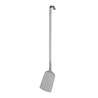 Spatula Turner Berlubang dari Baja Tahan Karat dengan Pegangan Panjang Tahan Panas untuk Menggoreng dan Memanggang.