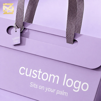 Sac cadeau en papier d'art triangulaire de qualité supérieure avec logo imprimé personnalisé, étiquette amovible pour bijoux, cadeaux de fête, emballage de vente au détail