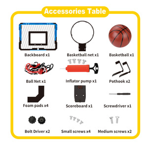 <span class=keywords><strong>Canestro</strong></span> da <span class=keywords><strong>Basket</strong></span> Portatile Pieghevole di Alta Qualità in Acrilico e Metallo con Tabellone in PE, Tabellone Segnapunti Elettronico, Luce LED e Funzione Vocale - Product Image 5