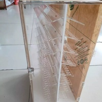 Nouvelle conception de Gaby : Boîte à bijoux en acrylique, présentoir pour anneaux de téton, emballage pour piercings en cristal, supports rotatifs pour anneaux de nombril, boîte cadeau haut de gamme
